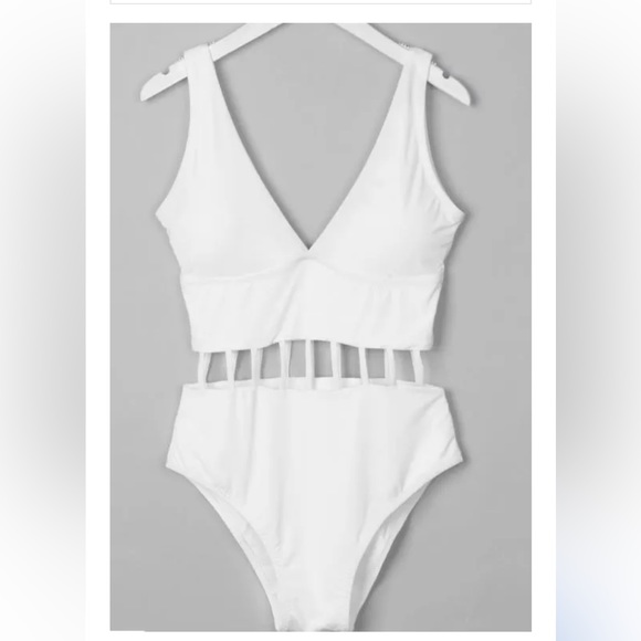 Cupshe Other - Cupshe One Piece White Bathing Suit Size Large